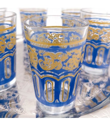 Juego 6 Vasos Te Árabes - Té Moruno Marroqui - Especial Té - Modelo FATH Yadid