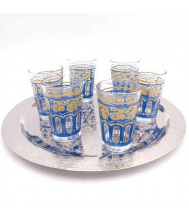 Juego 6 Vasos Te Árabes - Té Moruno Marroqui - Especial Té - Modelo FATH Yadid