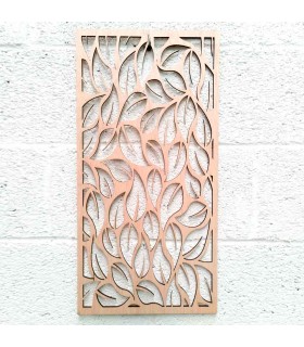 Cuadro Decorativo Celosía Árabe Madera - Decoración Abstracta - Corte Láser - Modelo Saif - 60 x 30 cm
