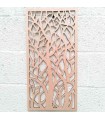 Cuadro Decorativo Celosía Árabe Madera - Decoración Abstracta - Corte Láser - Modelo Shita - 60 x 30 cm