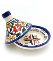 Apresentação Marroquina Tajin Fez Fes Multicolor - Artesanato Marroquino - Modelo Fez Alwani