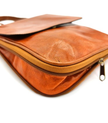 Bolso Hombre Mariconera de Cuero - Marroquinería Premium - Gran Calidad en Acabados - Modelo Alfatha