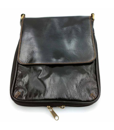 Bolso Hombre Mariconera de Cuero - Marroquinería Premium - Gran Calidad en Acabados - Modelo Alfatha