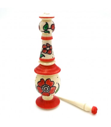 Porta Colirio Kohl kuhul Floral - Madera - Recipiente Khol Marroquí