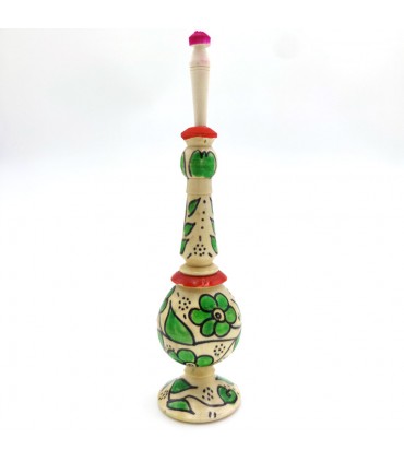 Porta Colirio Kohl kuhul Floral - Madera - Recipiente Khol Marroquí