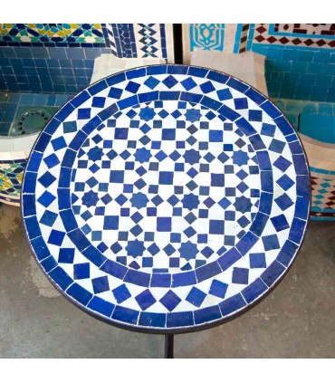Moroccan Zellige Mosaic Table Fez Andalusí Garden or Terrace - Najma Zarka Model