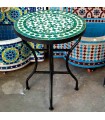 Mesa de Mosaico zellige Marroquí Fez Andalusí Jardin o Terraza - Modelo Najma Akhdar