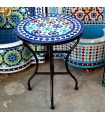 Marokkanischer Zellige Mosaiktisch Fez Andalusí Garten oder Terrasse - Modell Najma Alwania