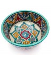 Bol o Cuenco Marroquí - Ensaladera - Ceramica Fez - Pintada a Mano - Multicolor