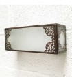 Aplique Cristal - Blanco Opaco - Calado Arabe - 30 cm - Doble