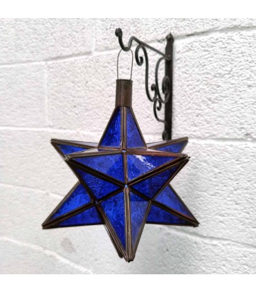 Lámpara Techo Estrella Andalusí - Artesanía Marroquí - Modelo Estrella Azrak