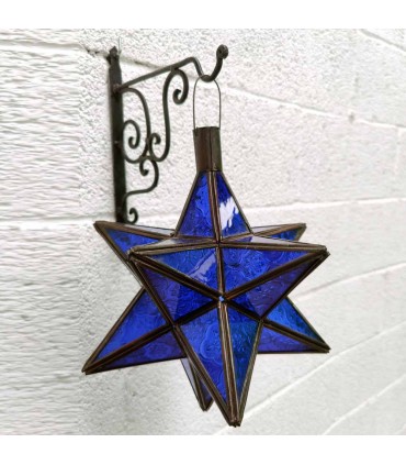 Lámpara Techo Estrella Andalusí - Artesanía Marroquí - Modelo Estrella Azrak
