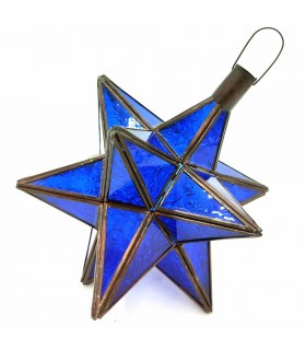 Lámpara Techo Estrella Andalusí - Artesanía Marroquí - Modelo Estrella Azrak