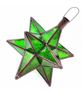 Lámpara Techo Estrella Andalusí - Artesanía Marroquí - Modelo Estrella khadra