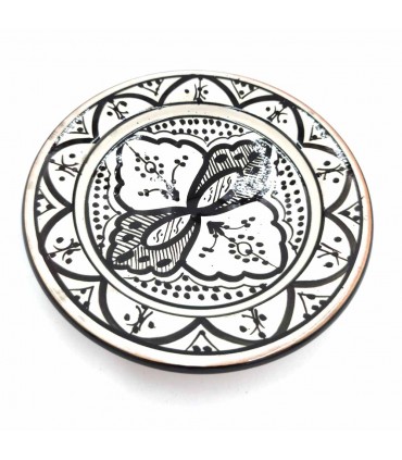 Decorative or Table Plate - Andalusian Ceramic Asfi - Moroccan Crafts - Aswadein Model