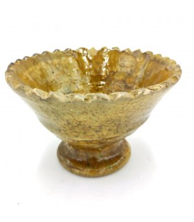 Ensladera Ciotola Frutta Ciotola Ceramica Terracotta Tamegroute Marocchino Giallo Artigianato Modello Tamegroute