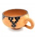Mug marocain en terre cuite en céramique peinte à la poix naturelle berbère - Désinfectant naturel - Rafraîchissant - Modèle Kit