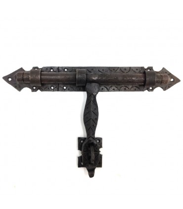 Verrou de porte ferronnerie rustique artisan forge marocain - style ancien vintage