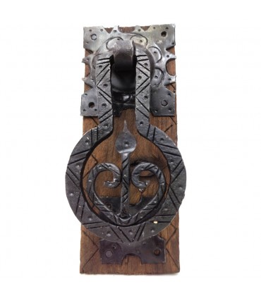 Door Knocker Handle Rustic Ironwork Moroccan Artisan Forge - Old Vintage Style Handle nº1