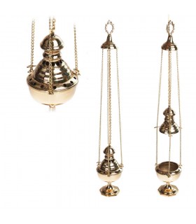 "Botafumeiro" Räuchergefäß - Bronze oder Nickel - Kette 70 cm