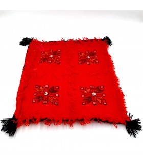 2 x Fodere per Cuscini Berberi Artigianato Marocchino Decorazione Andalusa Boema Rossa 40 cm x 40 cm Modello nº18