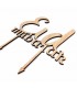 Letras Madera fiesta islam Eid Mubarak para tartas 20cm Corte Laser