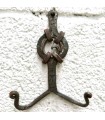 Handgemachte Schmiedeeisen Doppel Kleiderbügel - Design Arabisch - Qualität Deluxe - 14 cm