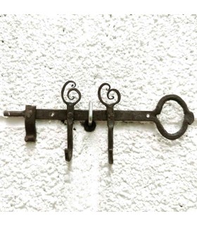 Schmiedeeiserner Schlüsselaufhänger, marokkanisches Kunsthandwerk, antiker Schlüsselstil – Mafatihun-Modell