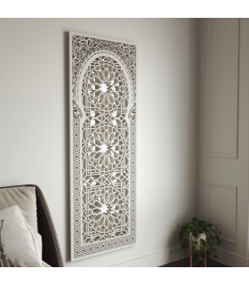 Espejo de Madera Celosia Árabe Morisca Corte Laser Decoración Andalusí 160cmx60cm Modelo Kalifa