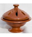 Räuchergefäß Brazier Honig - Weihrauch in Getreide - glasierte Keramik