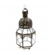 Lanterna ferro octagonal perfurado - para pendurar ou pose - 37 cm - novo