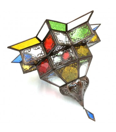 Arabische Decke Lampe - mehrfarbige Kristalle - arabische Entwurf