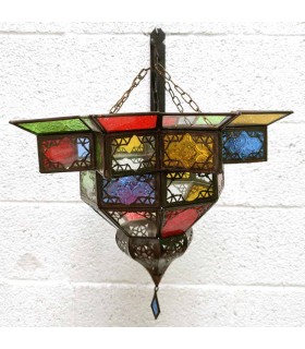 Arabische Decke Lampe - mehrfarbige Kristalle - arabische Entwurf