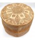 Set of 5 Arabian Leather Puffs - Engravings and Ethnic Reliefs - Oasis Model