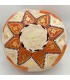 Arabian Puff 100% Leather - Orange Color Moroccan Crafts - Laun Burtukal Model