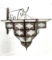 Marokkanische Handwerkskunst-Deckenlampe in Weiß und Kupfer – Serie Sable – Modell Najma Abiad
