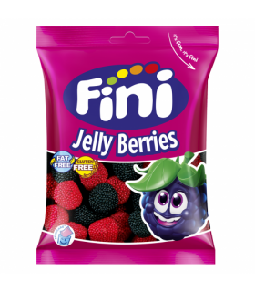 Moras y Frambuesas - Golosinas Halal - Sin Gluten y 0% Grasa - Fini - 90 gr