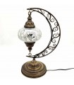 Lampara Luna y Estrella Turca de Sobremesa - Decoración Andalusí - Globo nº 3 - Modelo Hilal
