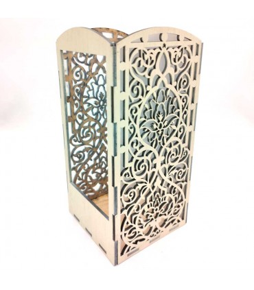 Aplique Pantalla Corte Laser Diseño Floral - Producto Propio Jaima Alkauzar Modelo Alluwts