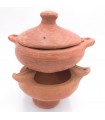 Quemador Carbon + Cacerola Barro Mini Oued Laou Artesanía Marroquí - Serie Amsa