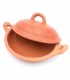 Tajin oval com tampa de argila Oued Laou Artesanato marroquino Cozinha caseira saudável