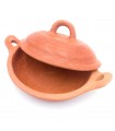Tajin oval com tampa de argila Oued Laou Artesanato marroquino Cozinha caseira saudável
