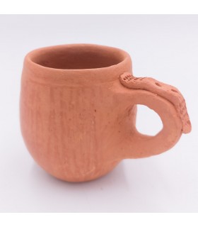 Taza Agua de Barro Arcilla Oued Laou Artesanía Marroquí