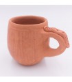 Taza Agua de Barro Arcilla Oued Laou Artesanía Marroquí