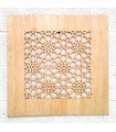 Cornice Decorativa per Specchiera Cornice Legno Reticolo Arabo - Decorazione Orientale - Taglio Laser - Alimuna Modello 1 - 60 x