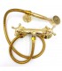 Torneira de chuveiro marroquina latão dourado decorada artesanato marroquino modelo Marrakech