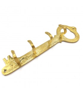 Porte Clés Laiton Doré Forgé Artisanat Marocain Style Clé Antique - Modèle Marrakech