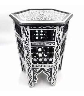 Tavolino in legno con reticolo - Artigianato marocchino - Modello SARABIA ASWAD