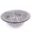 Lavandino in ceramica marocchina Fez 40 cm Artigianato dipinto a mano - Modello Aswadein