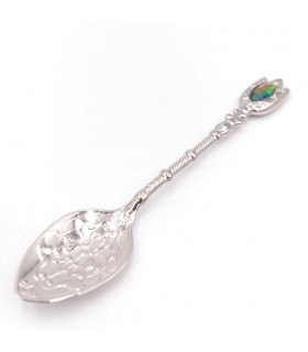 Cuchara Metal - Niquelada - Resina Decorativa Color - Modelo Fidda